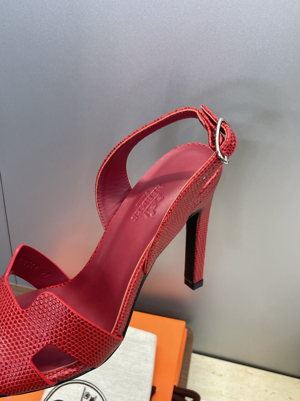 HM 26ss High Heel Sandals 105 Red Cowhide 607115