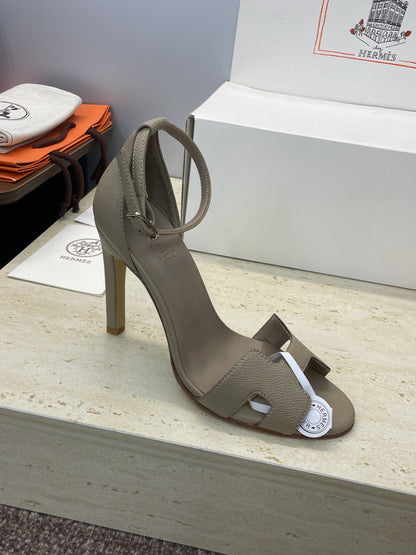 HM 26ss High Heel Sandals 105 Taupe Cowhide 607127
