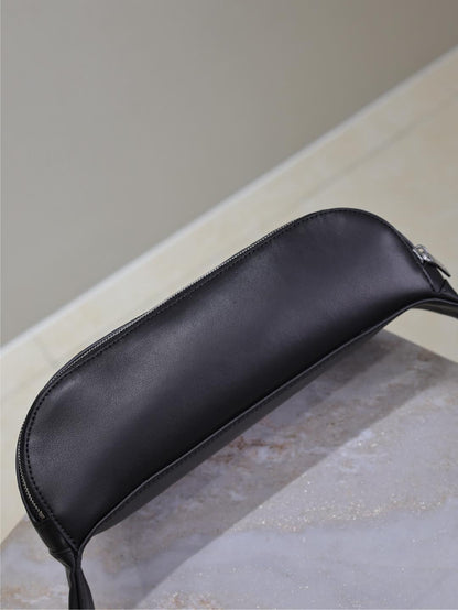 Prada Classic Belt Bag 25cm Black Lamskin Sliver HW