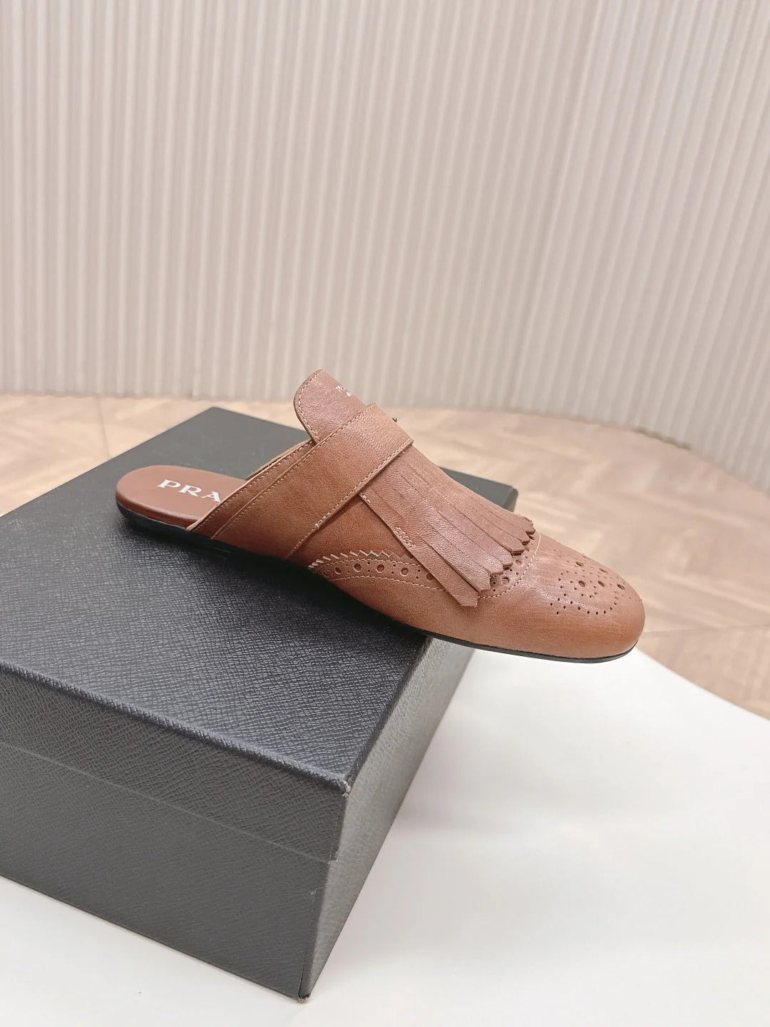 PRA 26S Mule Camel Brown Calfskin 600591