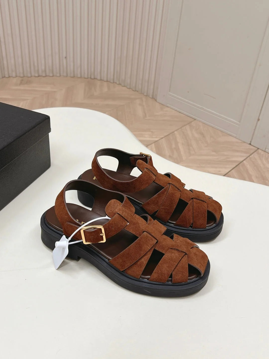 Prada 2026 Sandal Brown Suede 858024