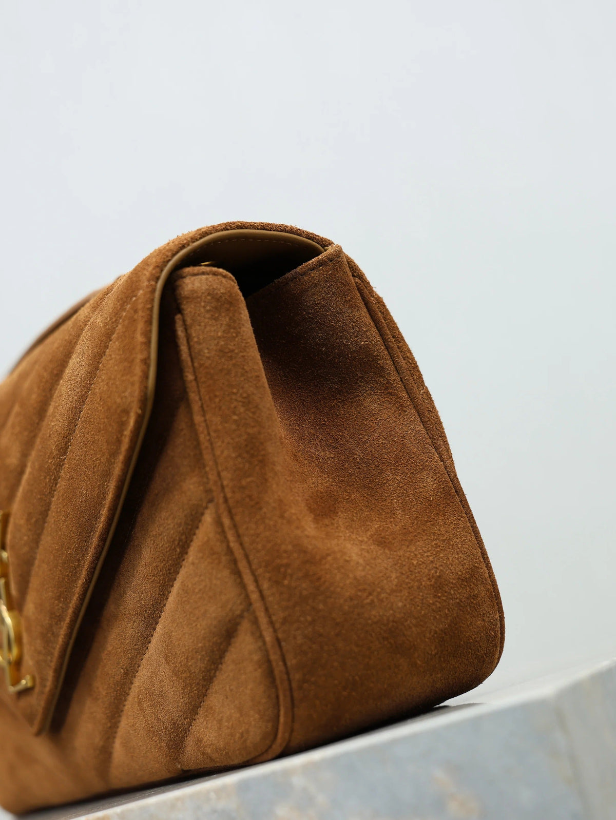 YSL 2026 Loulou Bag 29cm Caramel Suede Leather