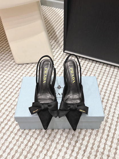 PRA 2026S Slingback 70 Black Suede 657735