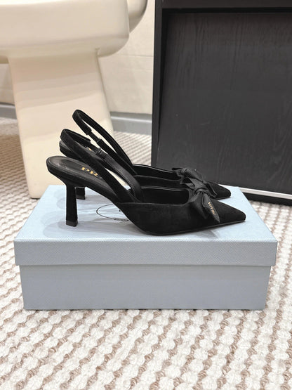 PRA 2026S Slingback 70 Black Suede 657735
