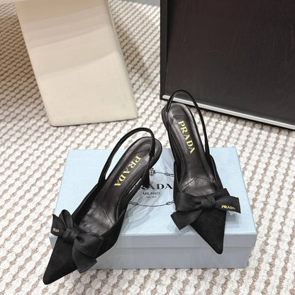 PRA 2026S Slingback 70 Black Suede 657735