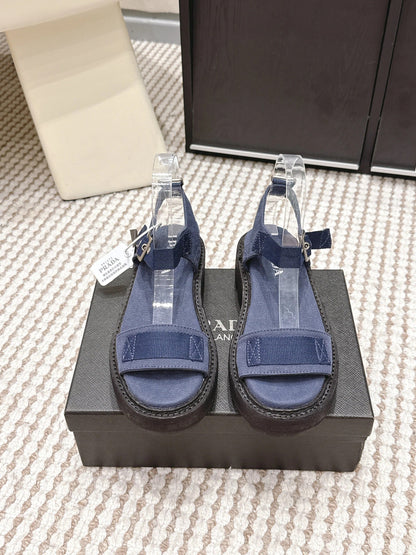 PRA 2026S Roman Sandals Dark Blue Canvas 657519