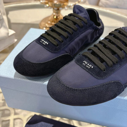 PRA 26S Casual Sneaker Black Navy Blue Canvas Suede 625964