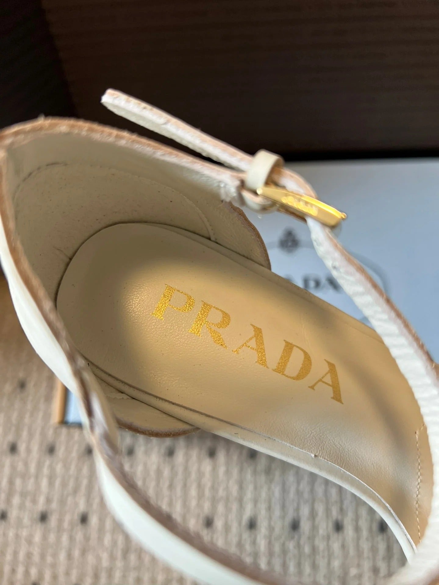 PRA 26S High-Heeled Sandals 60 White Cowhide 627447