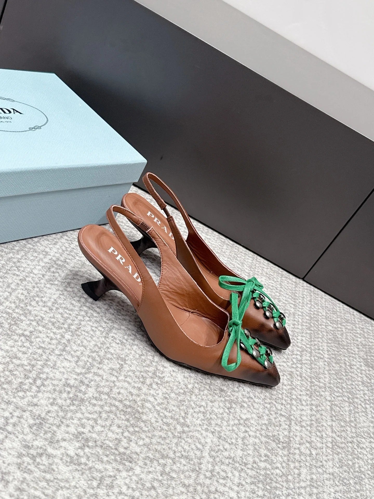 Prada 2026 Slingback 55mm Cowhide 855733