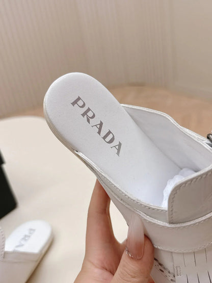 PRA 26S Mule White Calfskin 600594