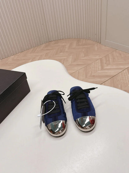 PRA 26S Mule Sneaker Navy Blue Sliver Canvas 600620