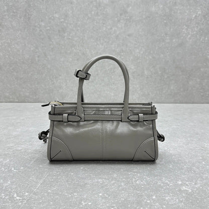 Prada 2026 Bonnie Bag 24cm Gray Leather