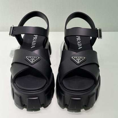Prada Monolith Sandals Black