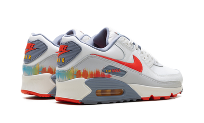Air Max 90 Premium "Summit White Ashen Slate Pure Platinum Bright Crimson" HJ9147 121