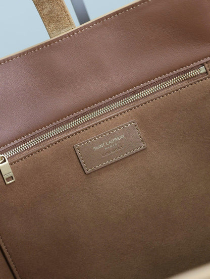 YSL Bea Hobo Bag 50cm in Brown Suede