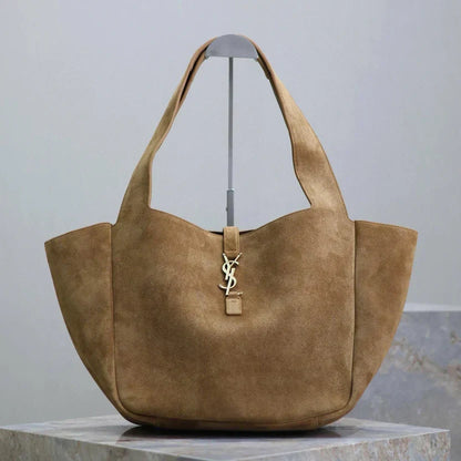 YSL Bea Hobo Bag 50cm in Brown Suede